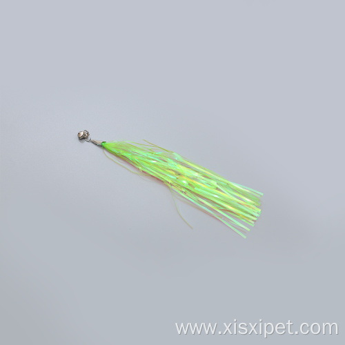 Green series of four-section telescopic feather cat teaser